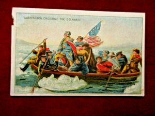 1910 T70 Hoffman House Historical Events Tobacco Card Washington Crossing
