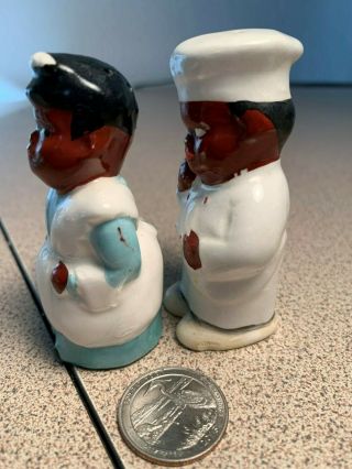 Vintage Black Americana Salt & Pepper Shakers: Small Cook and Maid Japan 2