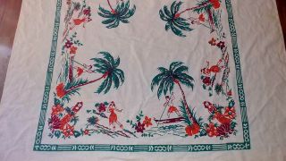 Vintage Tiki Luau Tablecloth 3
