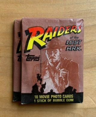Topps Raiders Of The Lost Ark Collectible Trading Cards,  1981,  1 Wax Pack