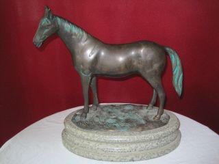 Bronze Horse Statue On Base