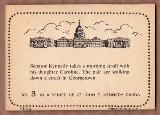 1964 Topps JFK President John F Kennedy 3 with Caroline NM cond. 2