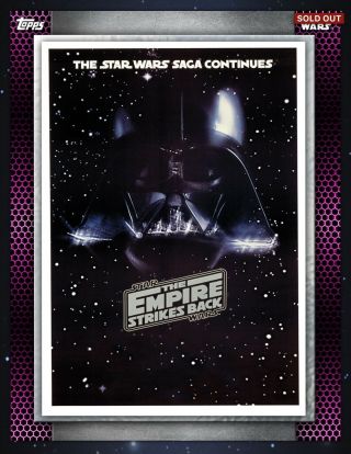 Star Wars Card Trader: Rare Darth Vader Pink Glass Poster - Esb - 37cc