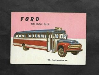 Topps 1954 (world On Wheels)  103 Ford School Bus