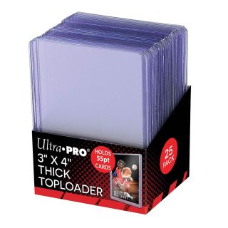 Ultra Pro 3 " X 4 " 55pt Thick Toploader Card Protectors - Packet Of 25
