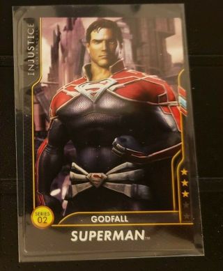 Injustice Arcade Dave And Busters Card 87 Godfall Superman ? Ultra Rare Series 2