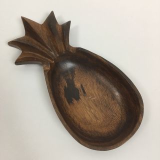 Pineapple Shaped Bowl Monkeypod Wood Serving Bowl Vintage
