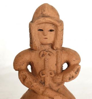 Japanese Vtg Haniwa Warrior Small Doll Clay Figurine Statue Ornament Handicraft