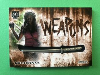 2018 Walking Dead Hunters Hunted Weapon Medallion Michonne Katana Wm - Km 78/99