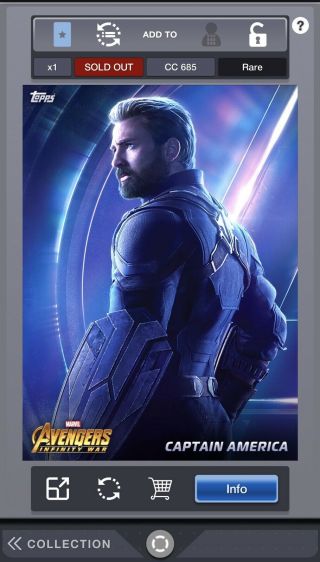 Topps Marvel Collect - Infinity War Poster Set W/captain America Award Digital