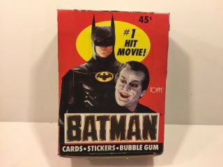 Vintage Batman The Movie Topps Box 36 Packs Trading Cards/stickers/gum/poster 89