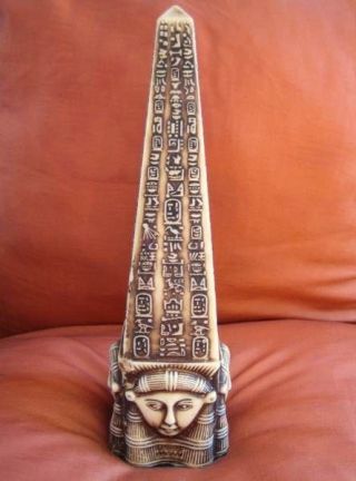 Large Antique Hand Carved Of Ancient Egyptian Obelisk Statue Collectible