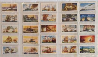 Naval Battles 1959 Sweetule Products Full Set 25 Vintage Trading Cards (a48)