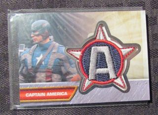 2011 Captain America A - Star Patch Card Nm 9.  4 Marvel