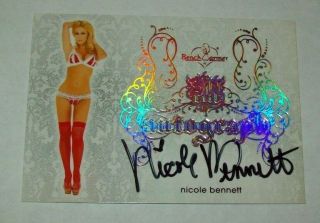 2015 Sin City Nicole Bennett Silver Foil Autographed Bench Warmer Card