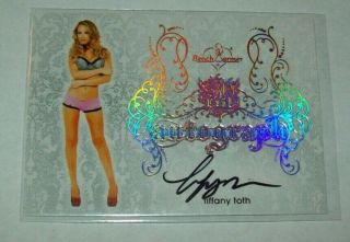 2015 Sin City Tiffany Toth Silver Foil Autographed Bench Warmer Card