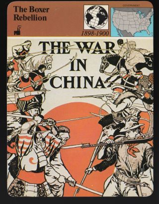 The Boxer Rebellion War In Chine 1898 - 1900 History 1981 Story Of America Card