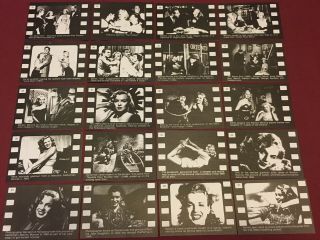 Marilyn Monroe Trade Cards Complete Set 21 - 40 Second Series