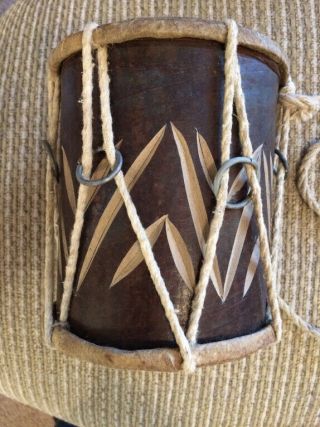 Vintage Hand Made Drum,  Native American Rawhide Natural Skins