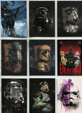 Star Wars Rogue One Series 2 Complete 10 Card Chase Set Troopers