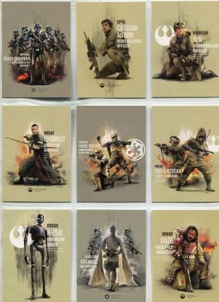 Star Wars Rogue One Series 2 Complete 10 Card Chase Set Prime Forces