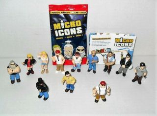 Micro Icons Series 1 Complete Set Of (12) 2 " Inch Mini Figures Bikers Loose