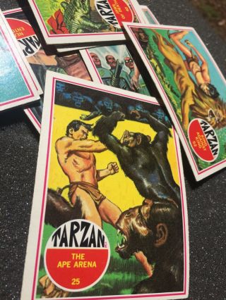 11 Vtg 1966 Banner Tarzan Trading Card Group