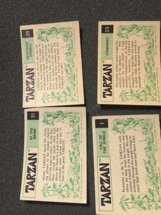 11 Vtg 1966 Banner Tarzan Trading Card Group 4