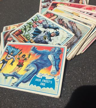 34 Vtg 1966 Topps Batman Robin Trading Cards