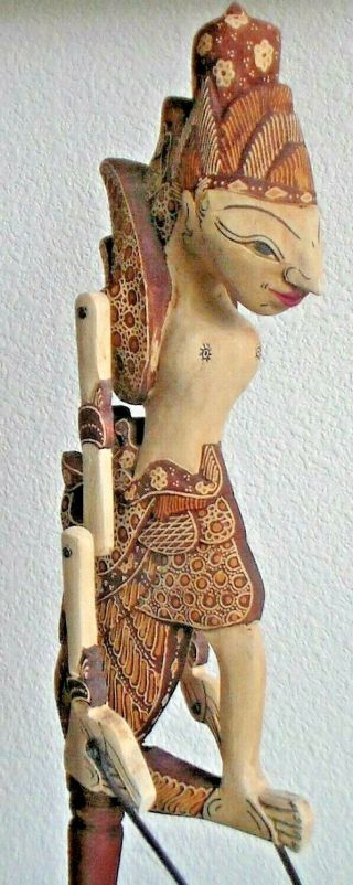 Vintage Wayang Indonesian Wood Shadow Puppet Golek Asian Javanese Rama 2