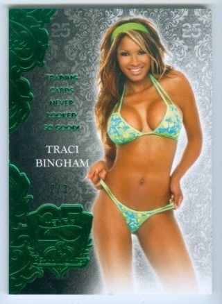 Traci Bingham " Green Base Card /3 " Benchwarmer 25th Anniversary