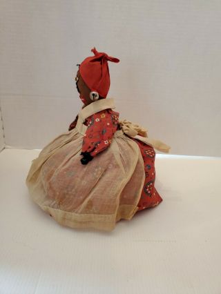 Primitive Folk Art Black Americana Mammy Dolal Cloth Rag Doll Vintage Antique
