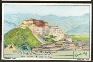 Lhasa Apso Tibet The Potala Palace Dalai Lama 1930s Trade Ad Card