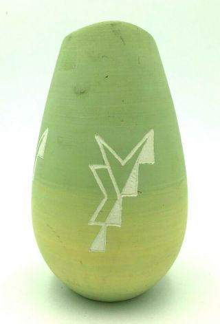 Vintage Native American Rosebud Sioux Pottery Vase Signed By Bertha Crow Dog 2