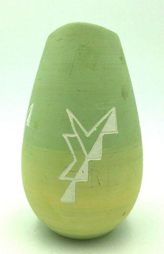 Vintage Native American Rosebud Sioux Pottery Vase Signed By Bertha Crow Dog 5