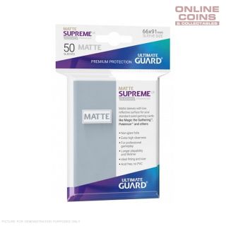 Ultimate Guard Supreme Ux Matte Standard Card Sleeves - Transparent - Pack Of 50