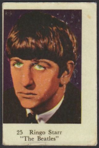 The Beatles - Ringo Starr - 1965 Vintage Swedish Numbered Set 6 Gum Card 23