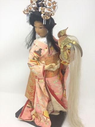 16.  5 " Vintage Nishi Japanese Geisha Girl Doll Cloth Traditional Japan Kimono Old