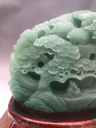 100 natural DONGLING jade Hand carving Landscape Old Man states w019 2