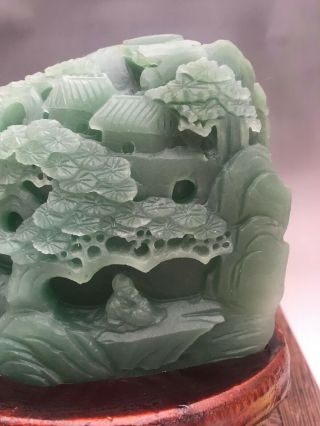 100 natural DONGLING jade Hand carving Landscape Old Man states w019 3