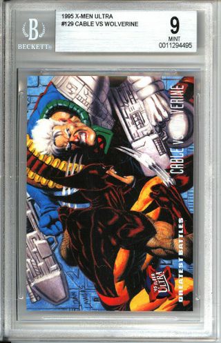Cable Vs.  Wolverine 1995 X - Men Fleer Ultra - Beckett Bgs 9