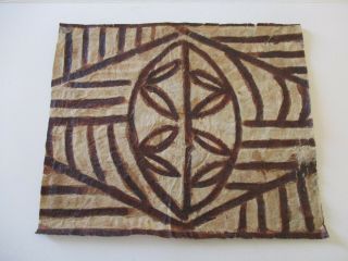 Vintage Tapa Art Bark Cloth Polynesian South Pacific 13” X 11” For Framing