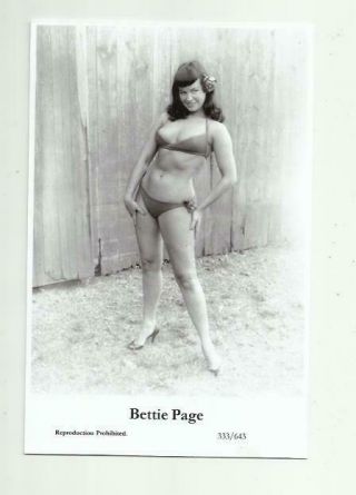 N471) Bettie Page Swiftsure (333/643) Photo Postcard Film Star Pin Up