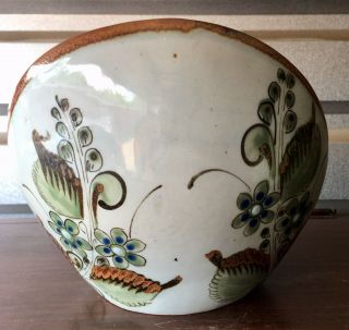 Ken Edwards El Palomar Quail Bird Bowl Mexican Pottery Mexico Signed Fruit 7