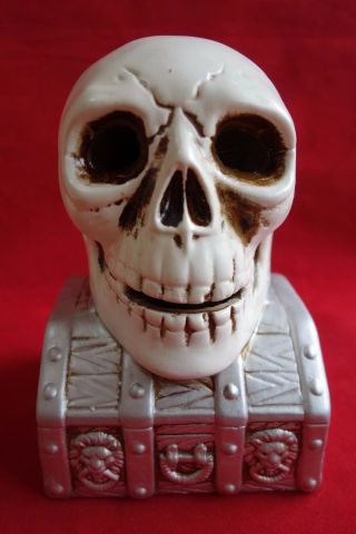 Japan Skull Skeleton Bones Piggy Bank Pottery Room Ornament F/s