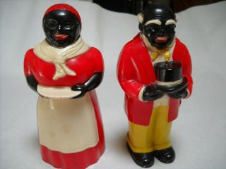 Vintage Aunt Jemima Salt And Pepper Shakers 5 "