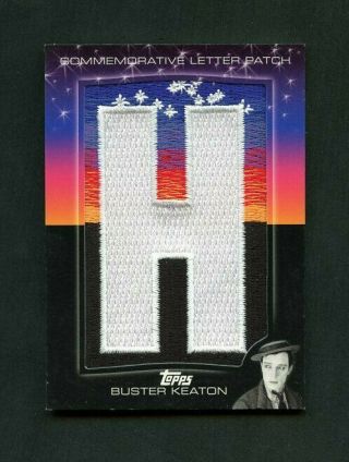 2011 Buster Keaton Topps American Pie Hollywood Sign Letter Patch /25 Rare " H "
