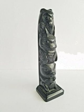 Museum Quality Argillite Totem Pole From Canadian Museum Of Civilization By Boma