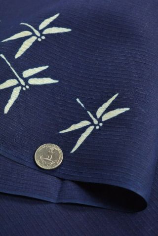 XH45/50 Vintage Japanese Fabric Cotton Antique Boro Patch Indigo Blue 34.  3 