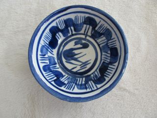 Vintage Oaxaca Mexico Pottery Cobalt Blue & White - Fruit/dessert/sauce Bowl (s) - 6